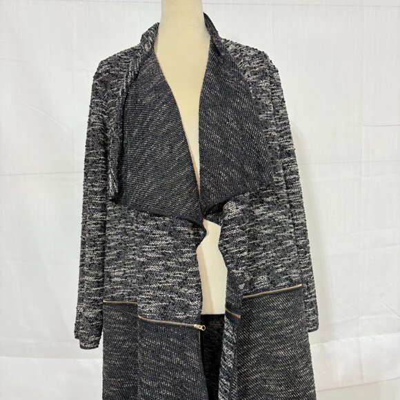 Red Coral Long Textured Waterfall Cardigan – Size M – $50 - Picture 4 of 6